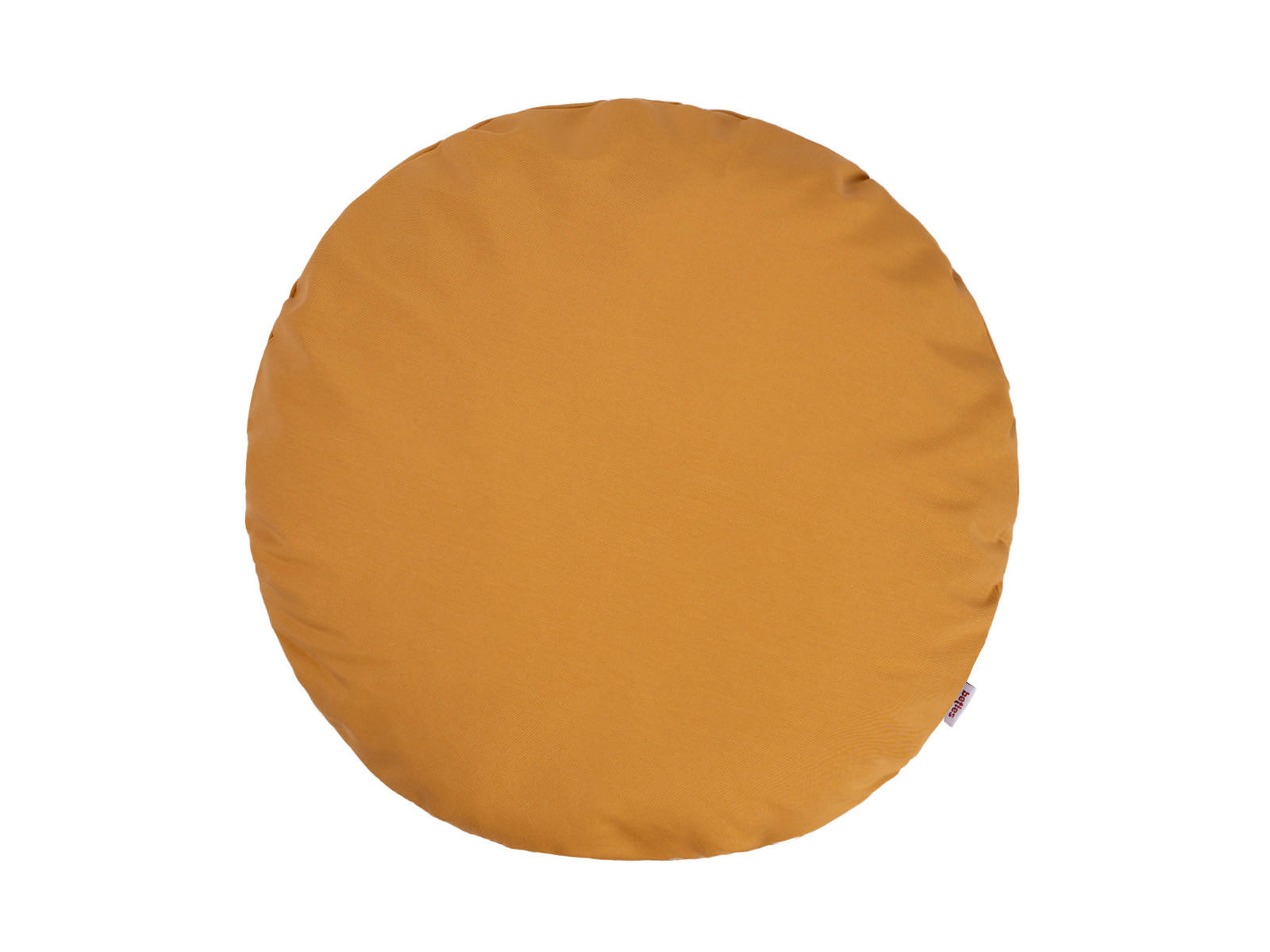 KISSENHÜLLE Rund Wunschton safran-gelb 40 cm Ø - Gelb, Textil (40/40cm) - beties Heimtextil