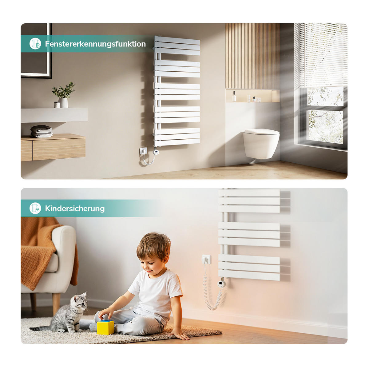 HEIZKÖRPER Elektrisch WLAN Thermostat Weiß - Weiß, Metall (60/159.9/5.9cm) - EMKE