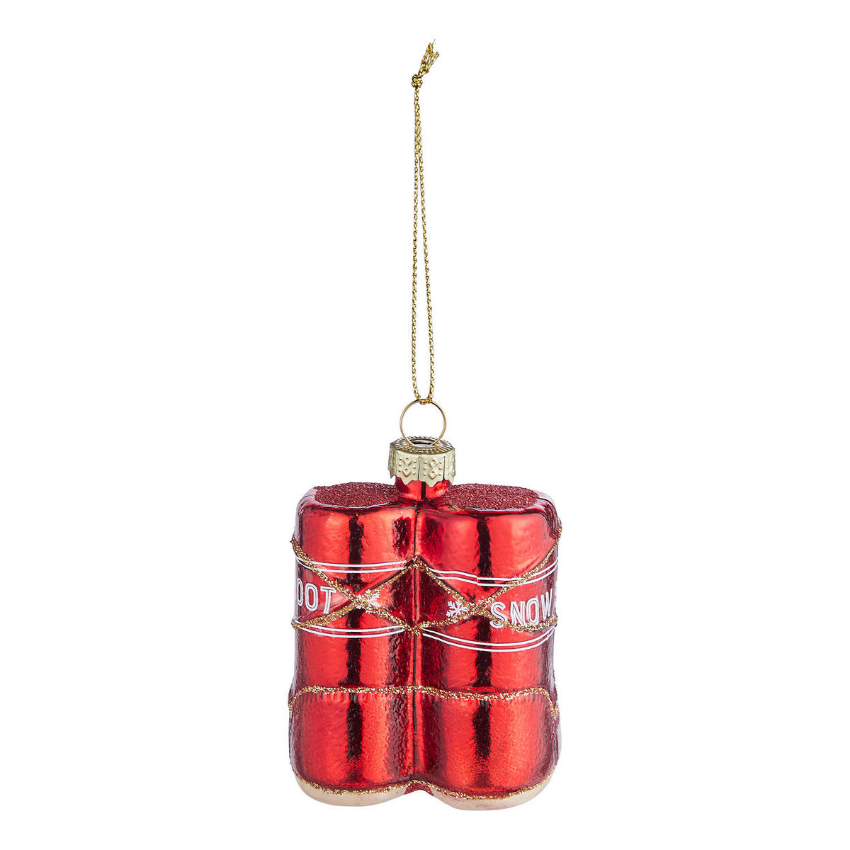 BAUMANHÄNGER Hang On Schneestiefel - Rot, Glas (5/7/5cm) - Butlers