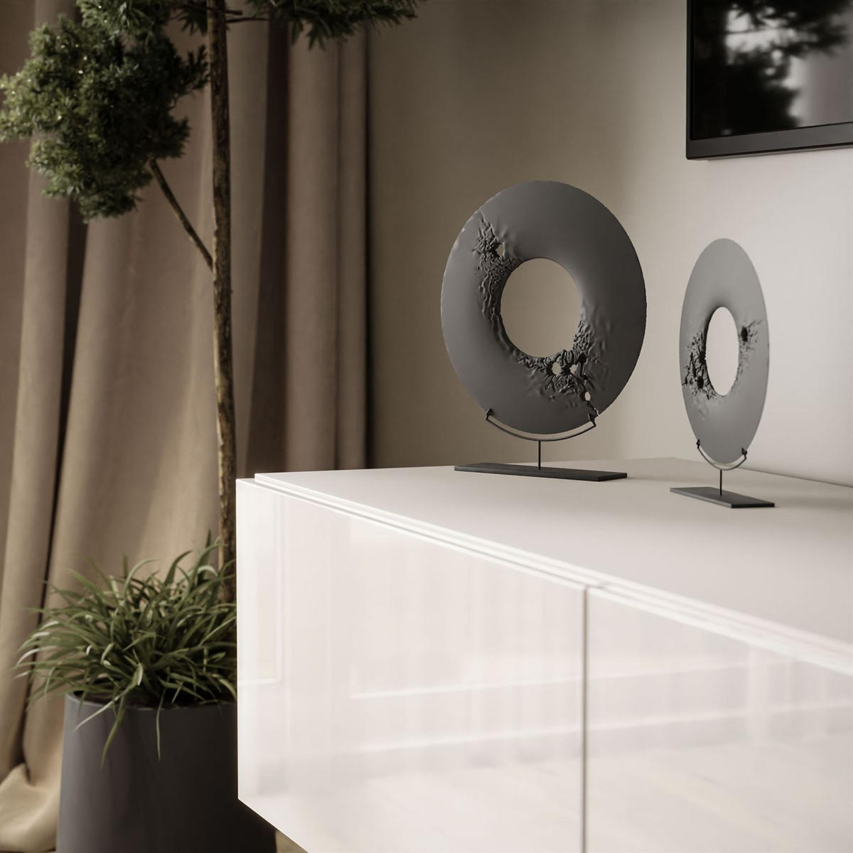 TV-SCHRANK CARMEN 250 hängend - Kaschmir, Holzwerkstoff (250/27/40cm) - Lookway