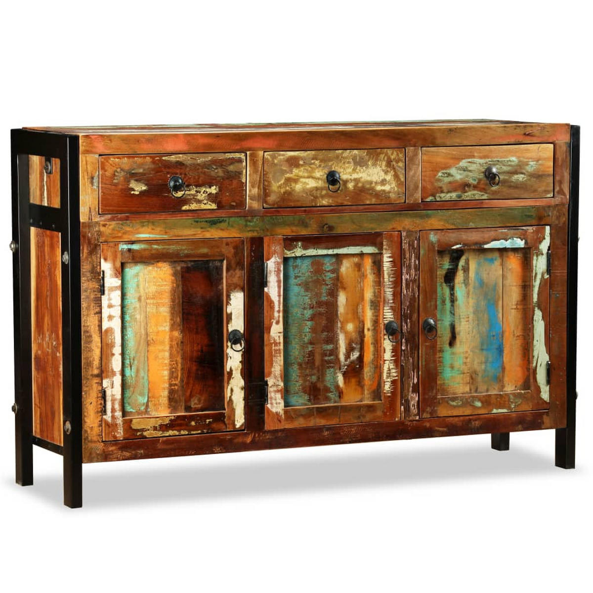 SIDEBOARD Altholz Massiv 120/35/76 Cm - Braun, Holz (35/76/120cm) - vidaXL