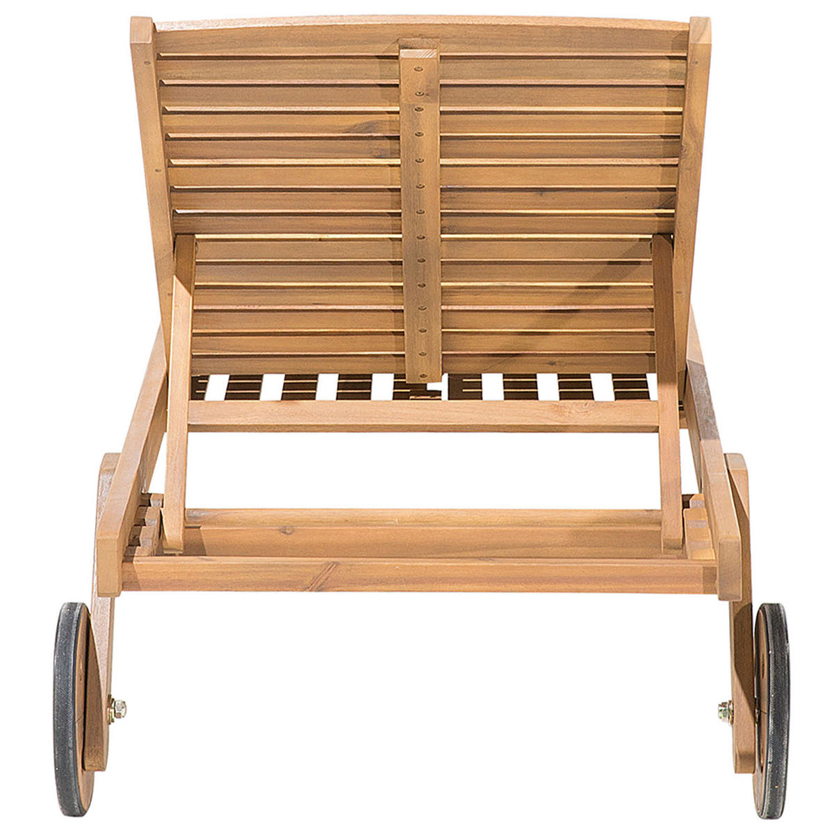 GARTENLIEGE hellbraun Cesana - Hellbraun, Holz (61/80/195cm) - Beliani