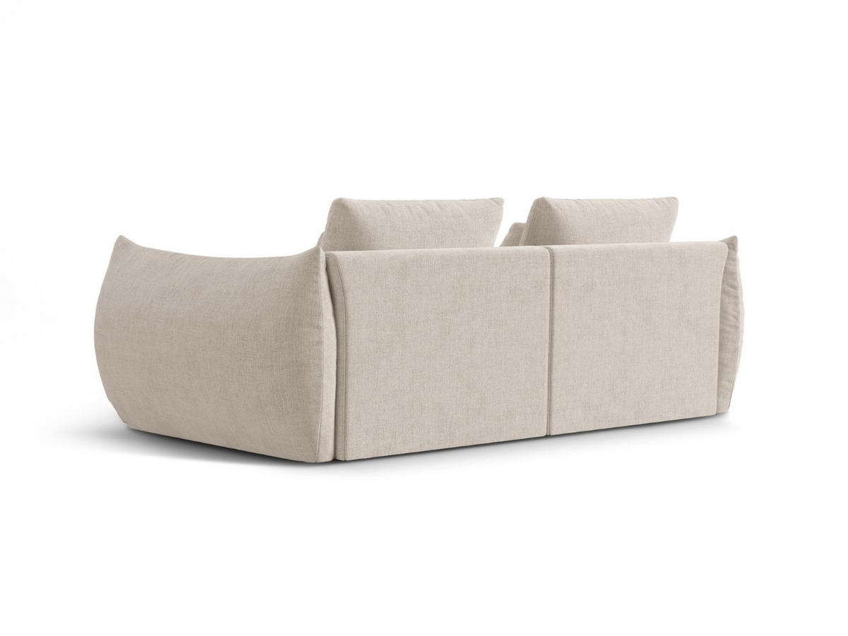 SOFA modular Bloom aus strukturiertem Stoff dunkelbeige 3 Sitzplätze - Mokka, Textil (106/95/232cm) - Micadoni