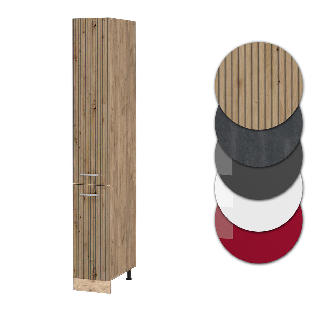 APOTHEKERSCHRANK R-Line Artisan-Eiche 30 cm - Honigeiche/Eiche Wotan, Holzwerkstoff (30/206.8/57.2cm) - Vicco