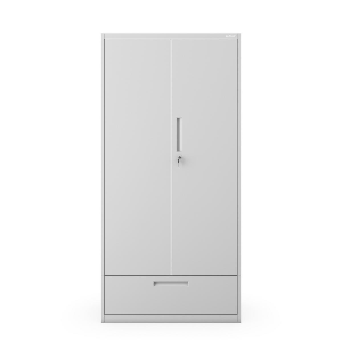 METALLSCHRANK Megan - Grau, Metall (90/185/40cm)