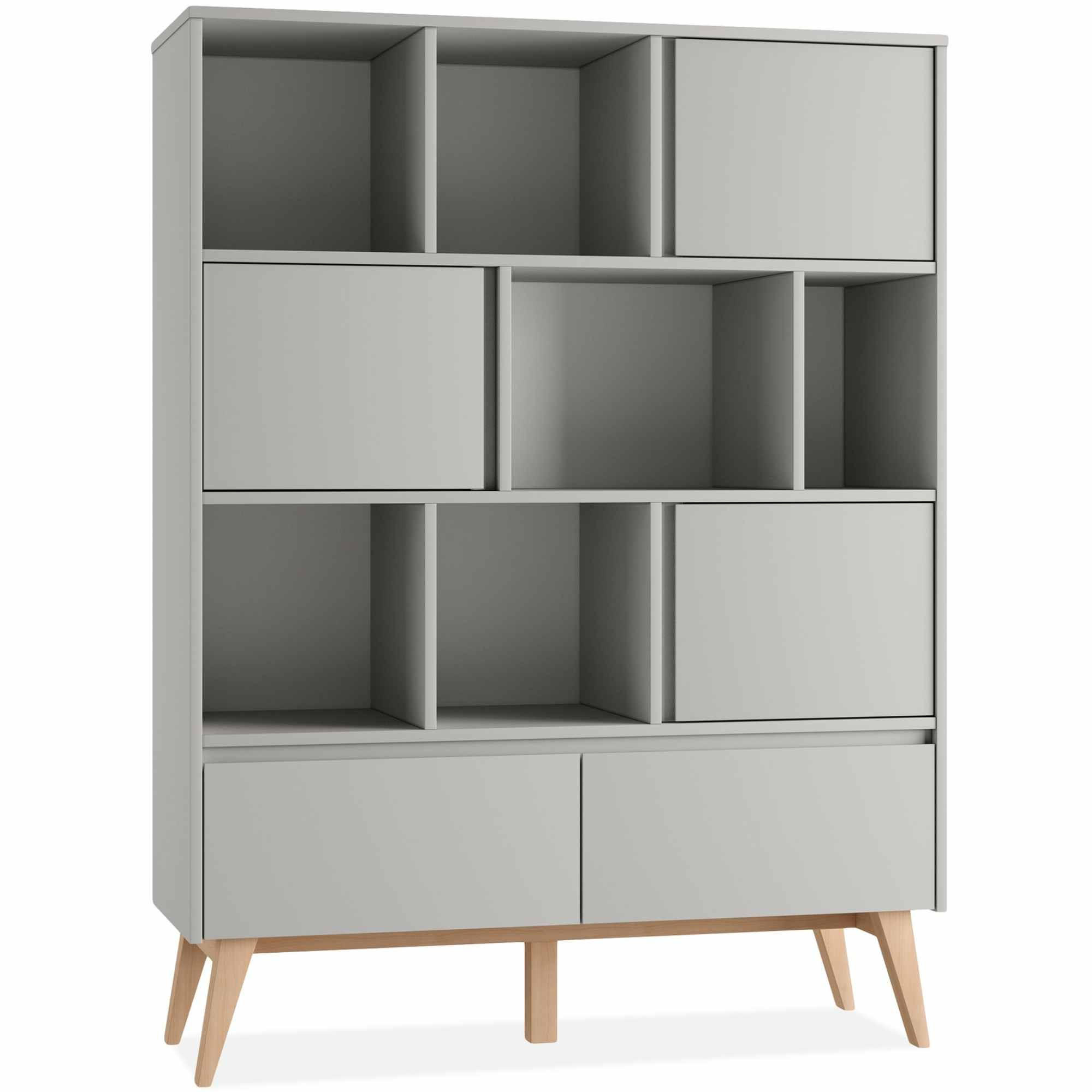 KINDERREGAL Dambi - Grau, Holz (120/160/43cm) - KONSIMO®