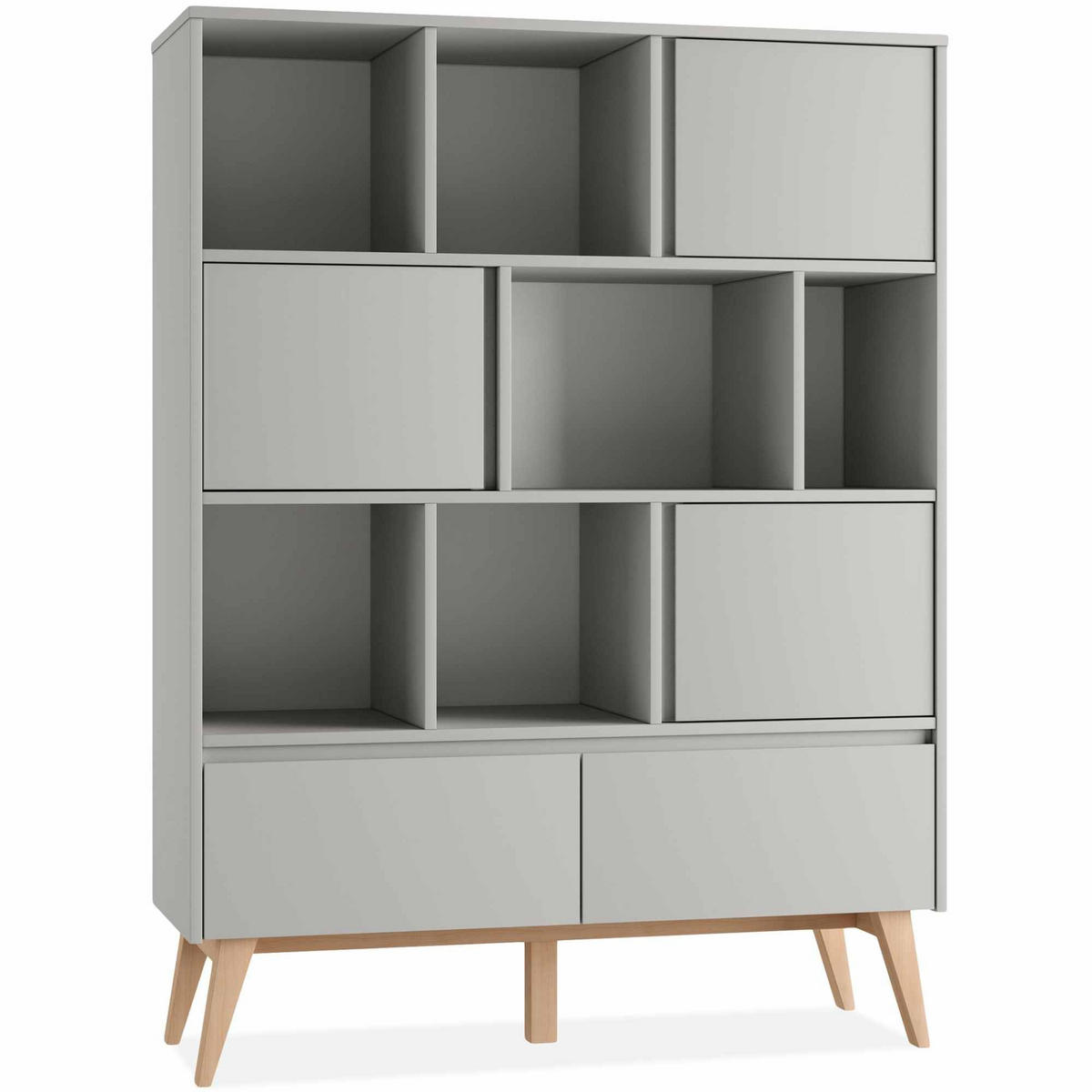 KINDERREGAL Dambi - Grau, Holz (120/160/43cm) - KONSIMO®