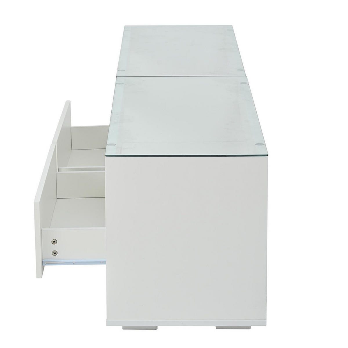 NISKI ORMARIĆ s 2 ladice, bijela - bijela, drvni materijal (180/46/40cm) - KOMHTOM