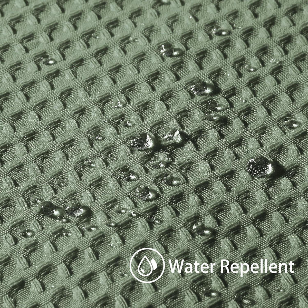 DUSCHVORHANG Waffelstoff Grün 152 x 214 cm - Grün, Textil (152/214cm)