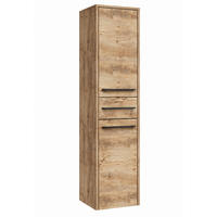 BADEZIMMERSCHRANK Florence mit 2 Türen Kastanien Eiche - 30 x 35 x 130 cm - Kastanienfarben/Eichefarben, Holz (30/130/35cm) - Badplaats