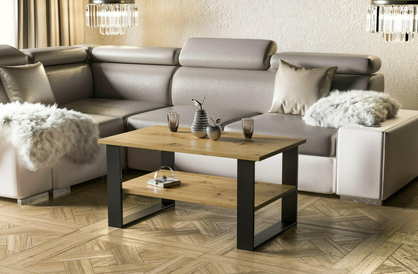 COUCHTISCH Inga - Eiche Artisan, Holzwerkstoff (110/65/53cm) - Endo-Moebel