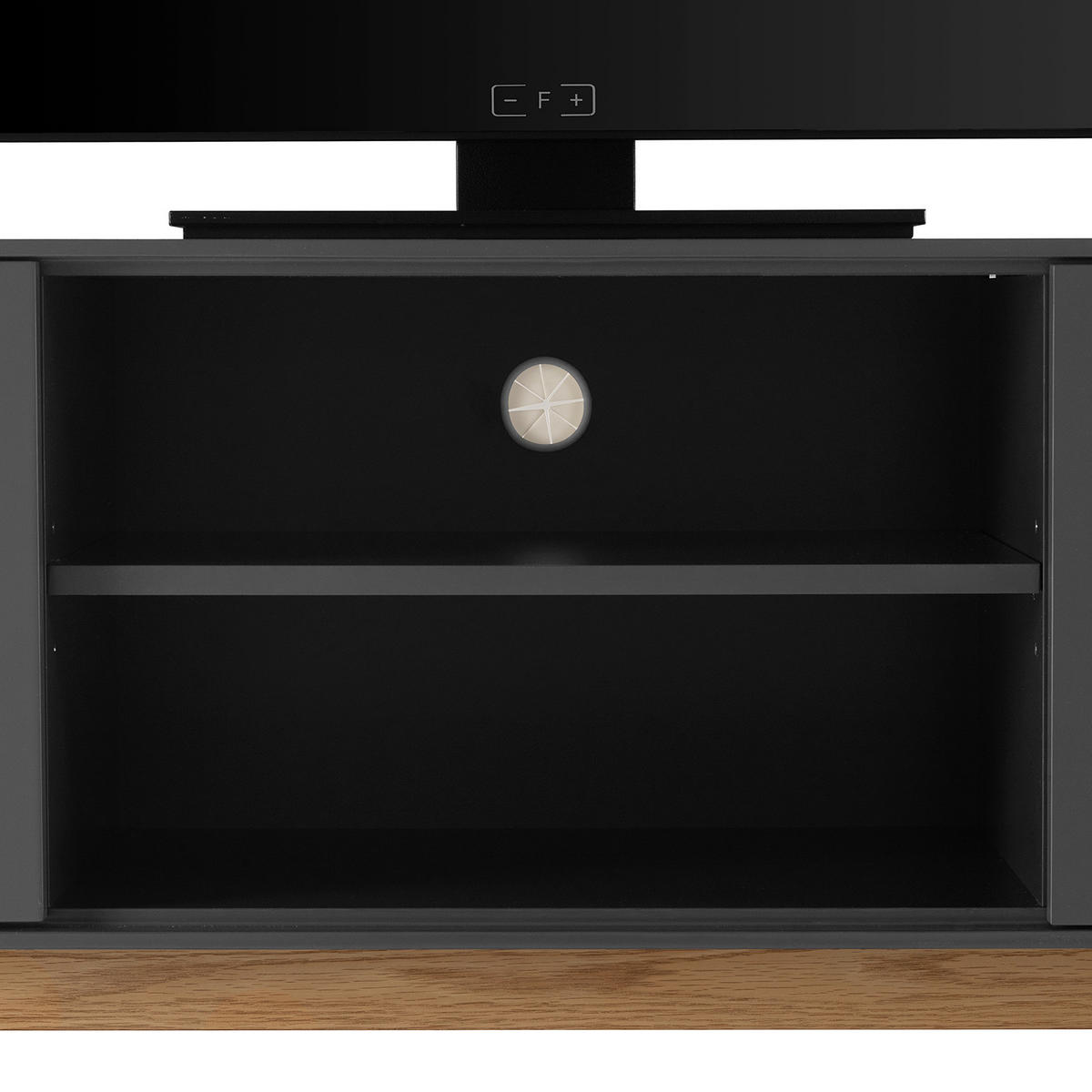 TV-LOWBOARD - Eichefarben/Grau, Holzwerkstoff (160/59/40cm) - home24