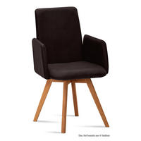 ARMLEHNSTUHL (6er-Set) Dilys 52x92x60 Eiche geölt/Espresso - Eichefarben/Dunkelbraun, Kunststoff (60/92/52cm) - 58aufmkessel