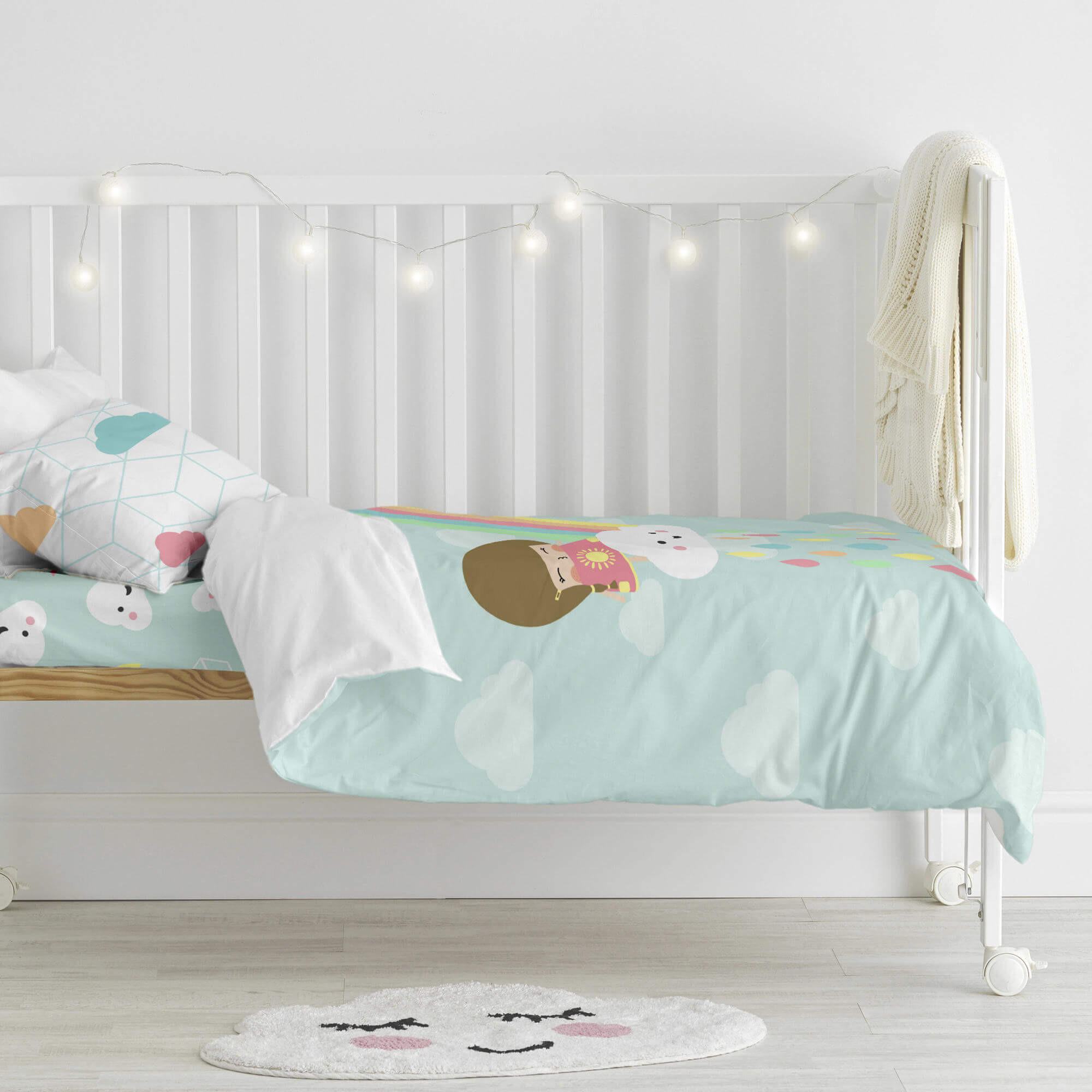 BETTBEZUG 2er-Set teiliges rainbow 100x120 cm (kinderbett) mehrfarbig - Multicolor, Textil (100/120cm) - Happy Friday