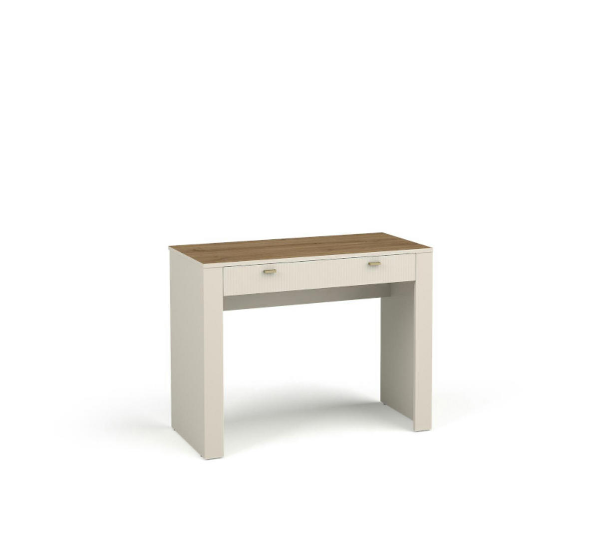KONSOLENTISCH Mossa Kaschmir, mit Schubladen - Beige, Holzwerkstoff (50/102/79cm) - Bettso
