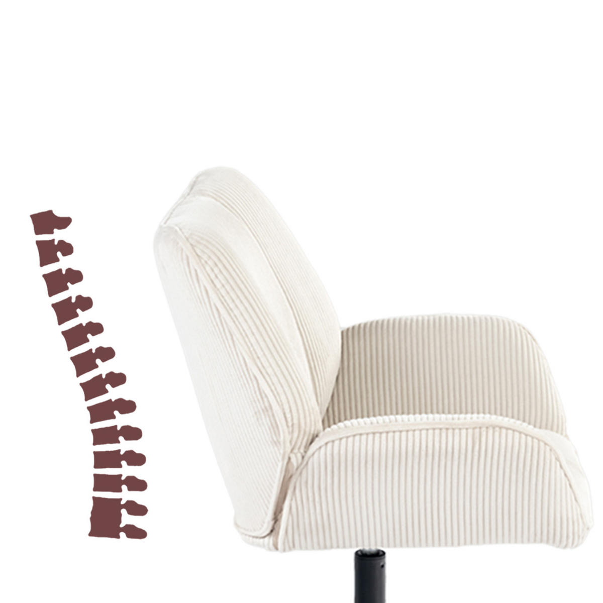 SESSEL 6er-Set in Webstoff, Beige - Beige, Textil (72/90/70cm) - Meubles Cosy