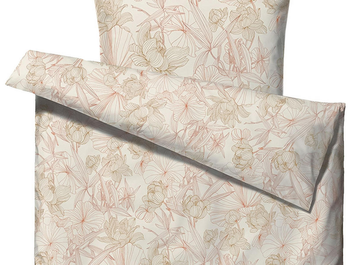 BETTWÄSCHE Foliage beige 135/200 cm Baumwolle - Beige, Textil (135/200cm) - Södahl