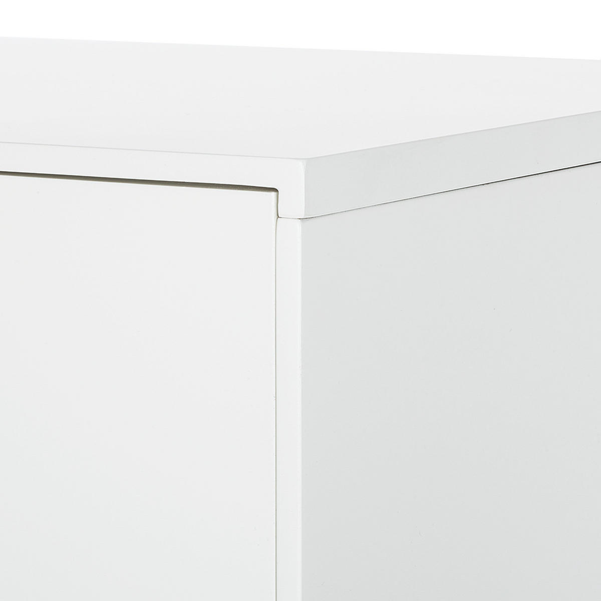 HIGHBOARD mit 2 Schubladen - Eichefarben/Weiß, Eichenholz/Holzwerkstoff (80/128/45cm) - home24
