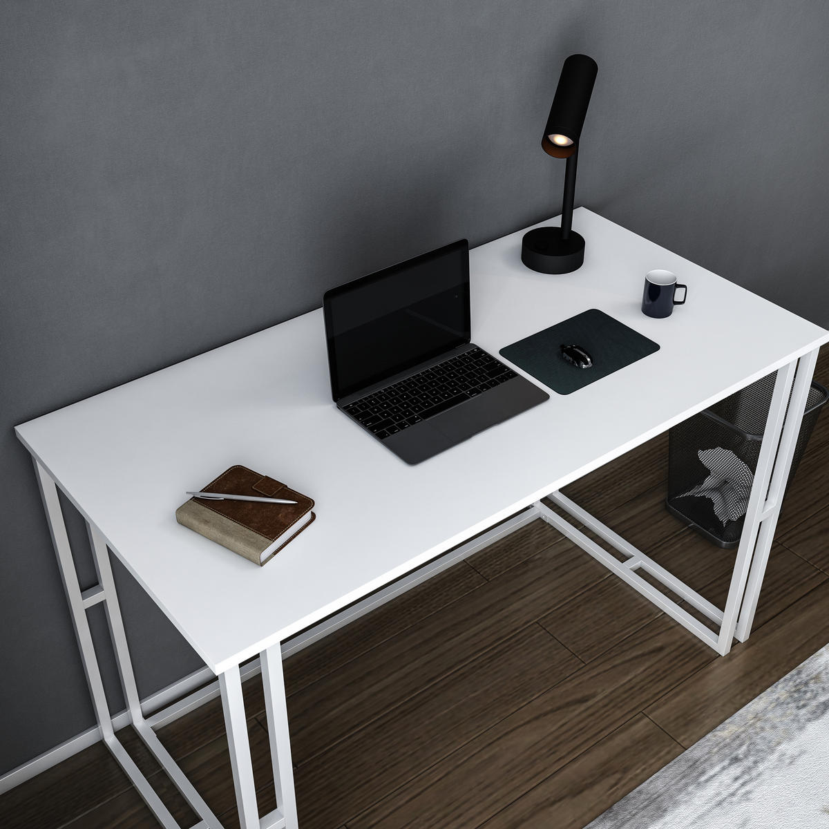 COMPUTERTISCH Kane Desk Weiß - Weiß, Holzwerkstoff (120/60/75cm) - Decorotika