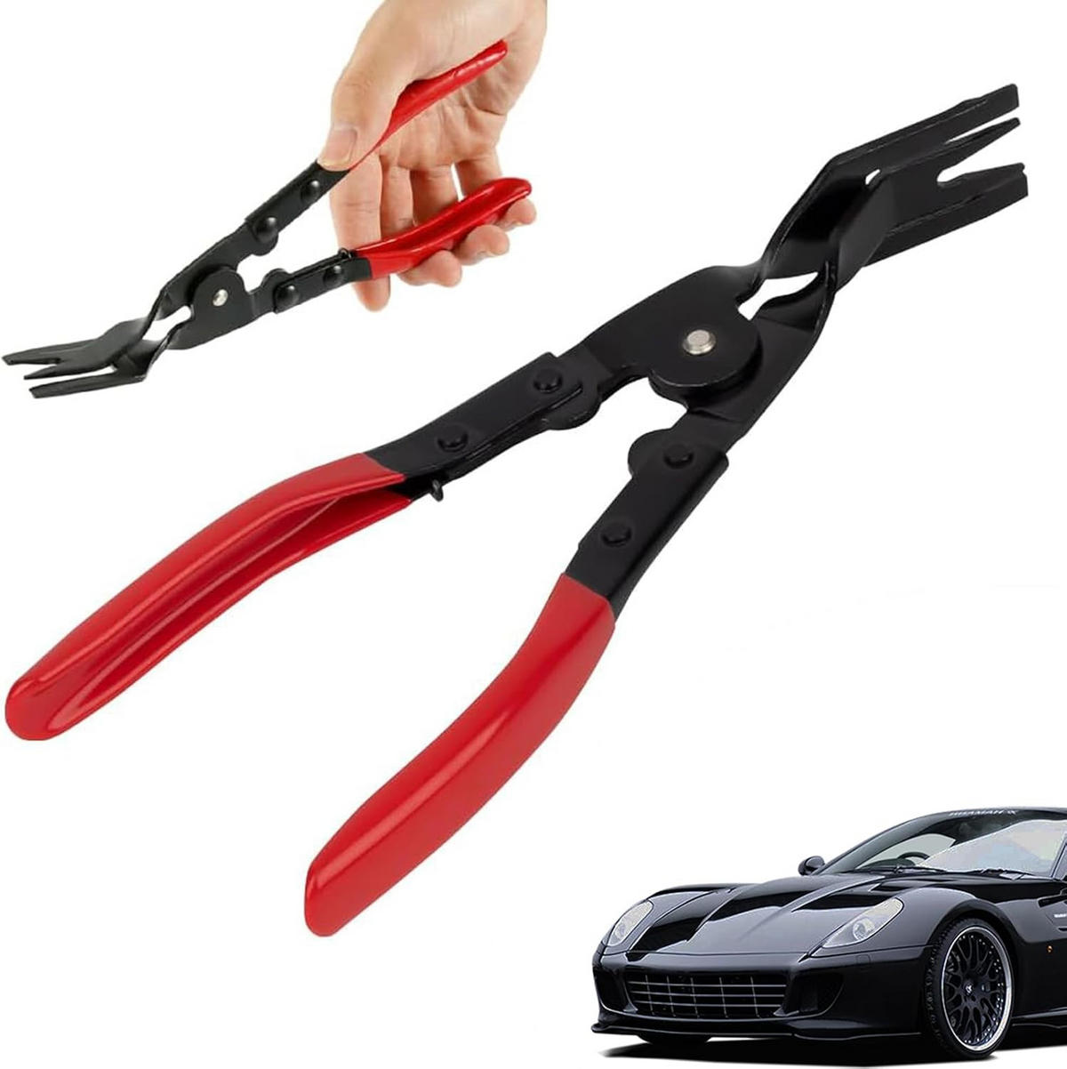 ZANGE – mit 1 bis 2 mm dicken Spitzen – zum schnellen und sicheren Entfernen von Türpaneelen und Möbelclips. - Schwarz, Metall (23.5/8.5/1cm) - DCA