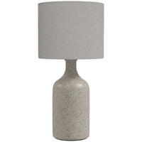 STOLNÍ lampa z keramiky, lněné vlákno, béžová - béžová, keramika (22/22/45cm) - HOMCOM