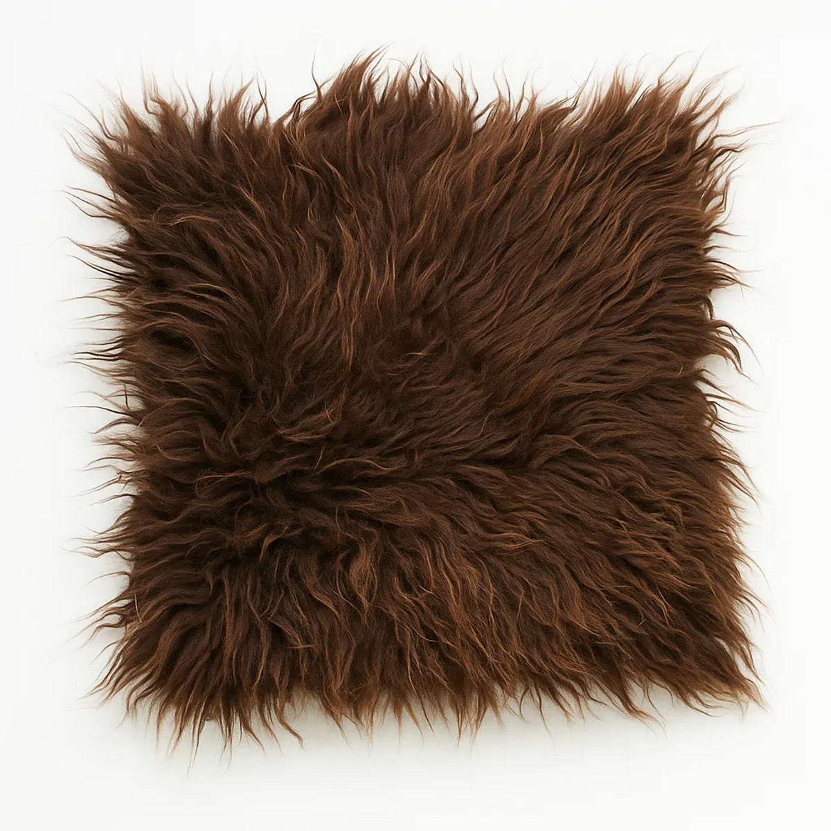 SITZKISSEN Stuhlauflage aus echtem Schaffell, Natur, Leinenstoff, 40 cm - Braun, Fell (40/40cm) - Provellus