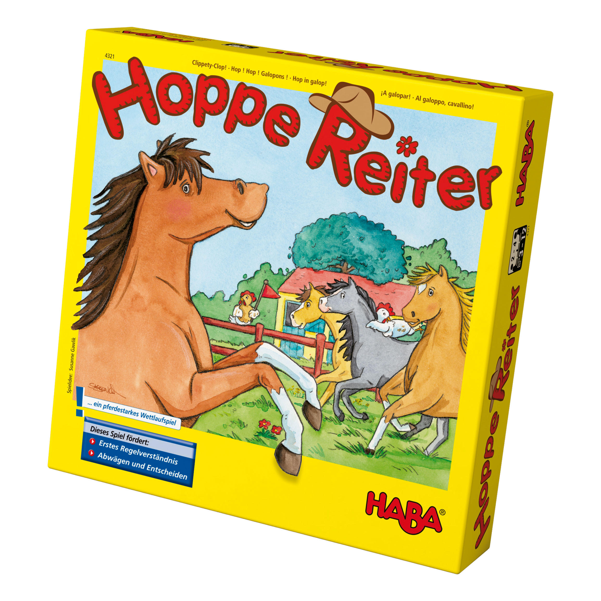 WÜRFELSPIEL Hoppe Reiter - Multicolor, Naturmaterialien (22.5/22.4cm)