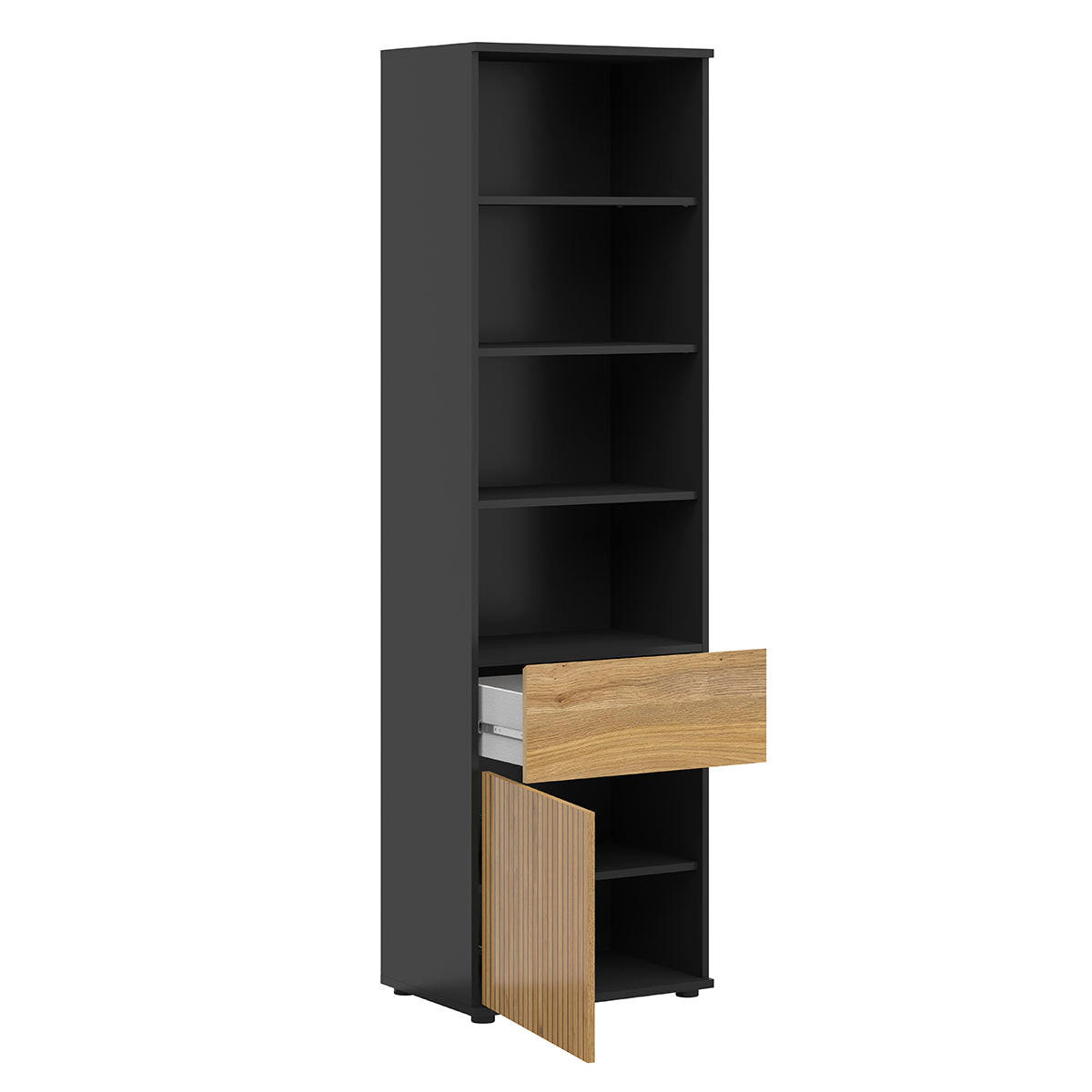 KNJIŽNI REGAL Pia Les - rjava, leseni material (57/196/39cm) - Petits-meubles