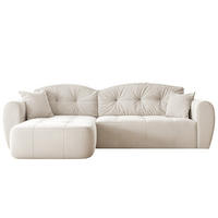 ECKSOFA RAVEN mit Schlaffunktion und Bettkasten Creme - Creme, Holzwerkstoff/Kunststoff (250/90cm) - Idohome