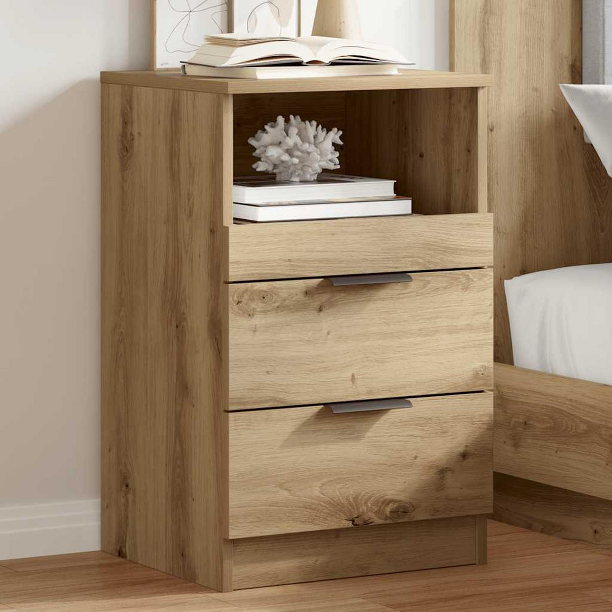 NACHTTISCH Artisan-Eiche 40/36/65 Cm Holzwerkstoff - Braun, Holzwerkstoff (36/65/40cm) - vidaXL