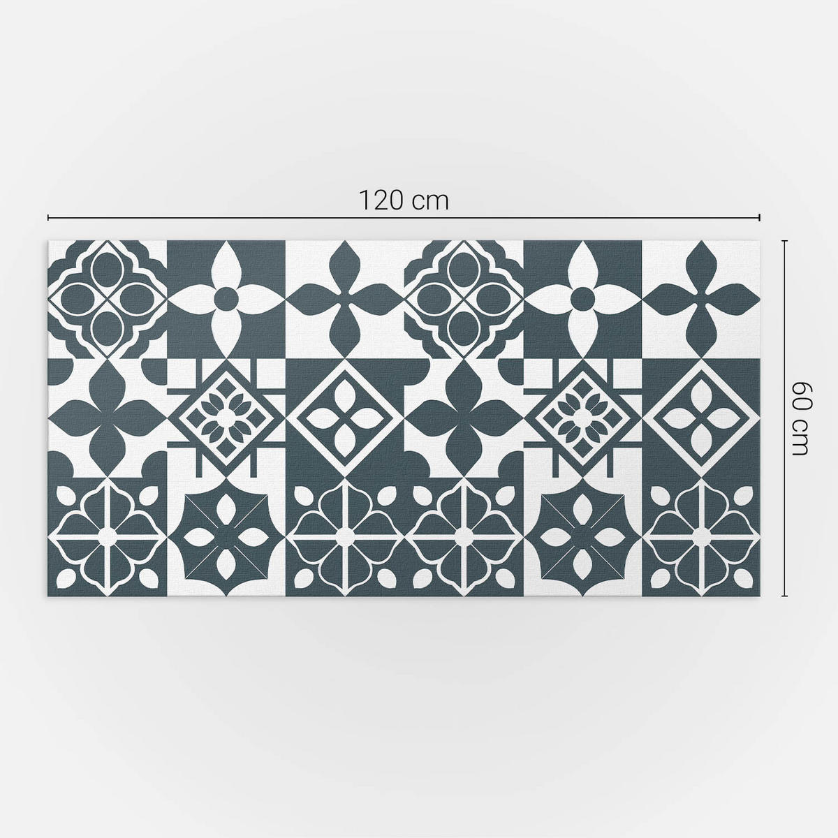 WANDPANEEL 120x60 cm selbstklebend Morenta - Dunkelblau/Weiß, Kunststoff (60/1.6/120cm) - Wallfluent
