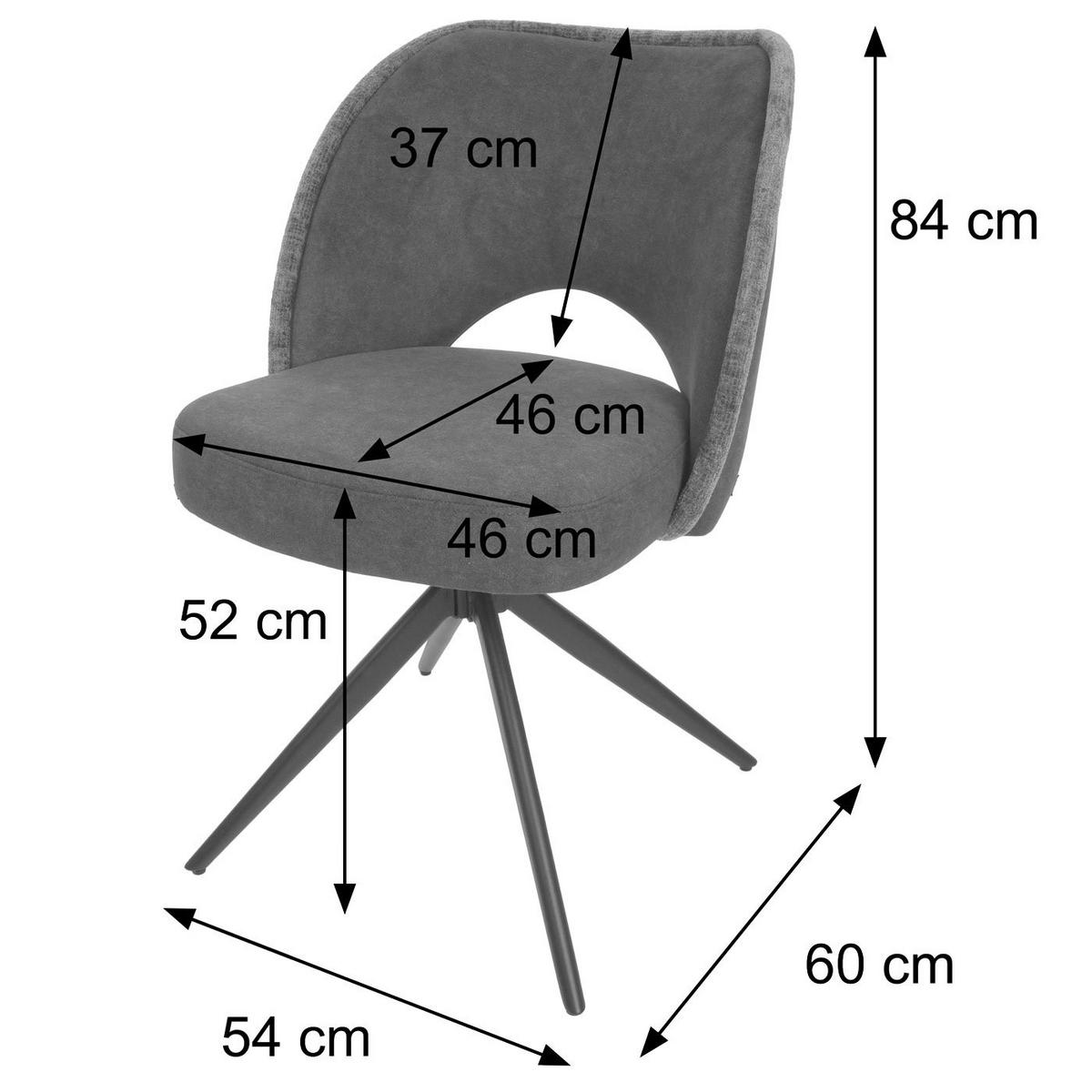 ESSZIMMERSTUHL Altrosa 2er-Set - Altrosa/Rosa, Textil (54/84/60cm) - MCW