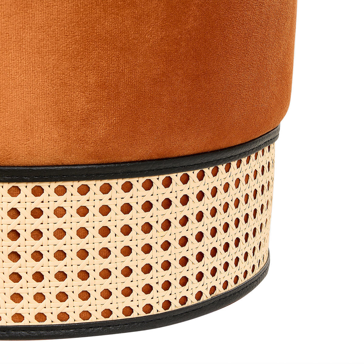POUF Yankton 35/35/42 cm - Orange, Textil (35/42/35cm) - Beliani