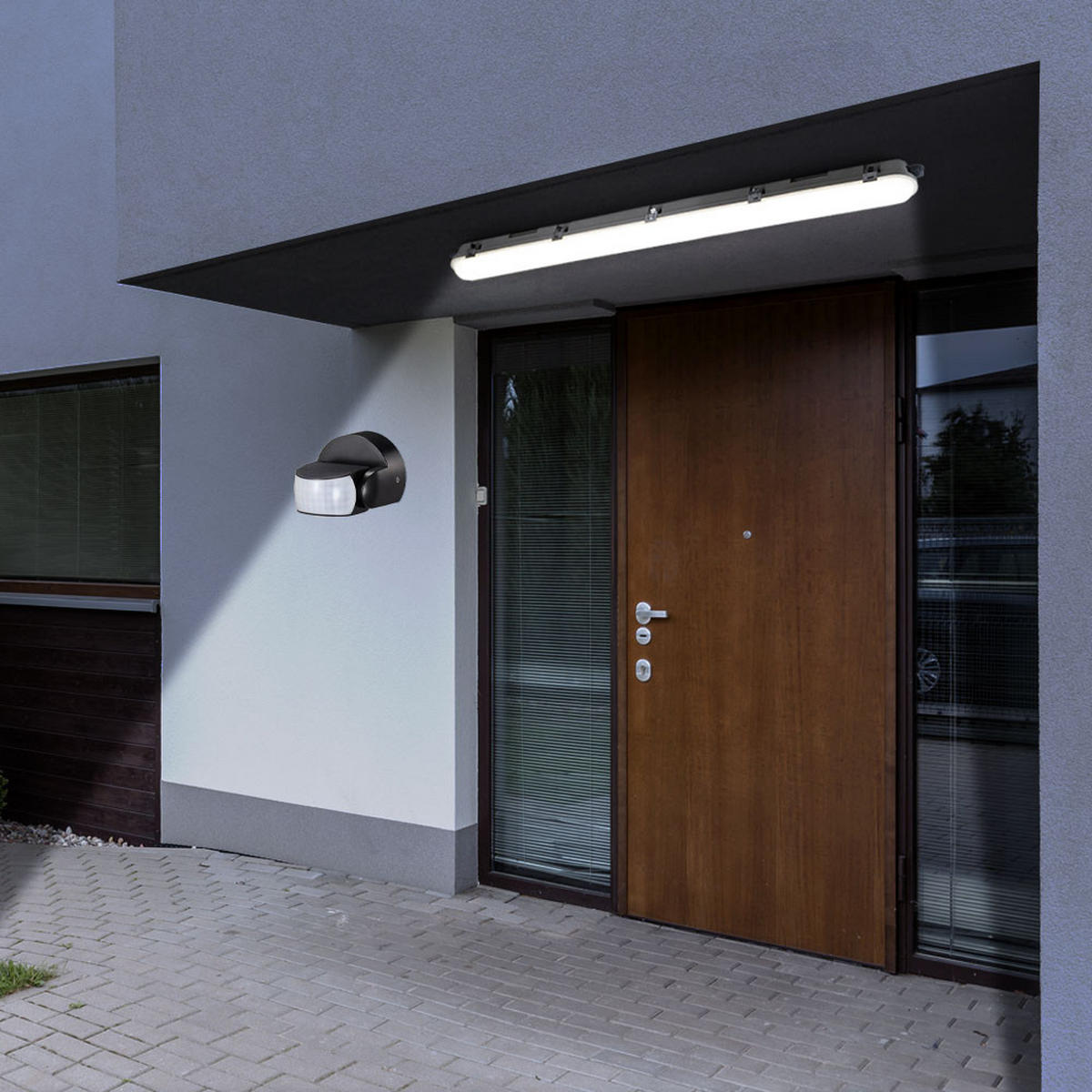 LED DECKENLEUCHTE Weiß Kunststoff 150 cm - Weiß, Kunststoff (150/6.5/5.8cm)