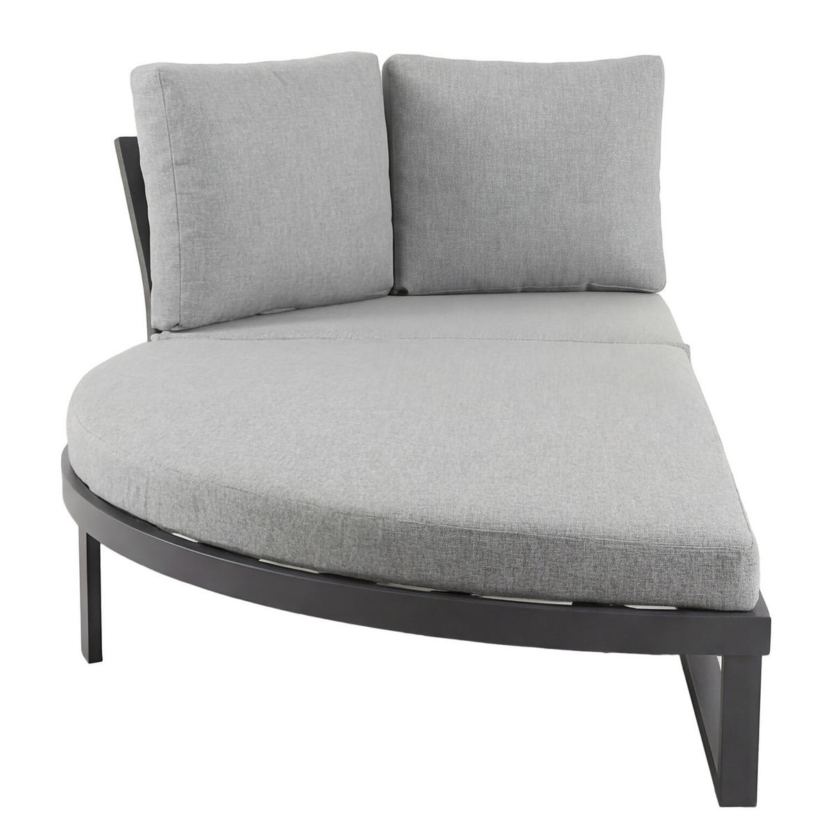 DAYBED - Aluminium / Webstoff - Grau - Grau, Textil/Metall (194/80/200cm) - home24