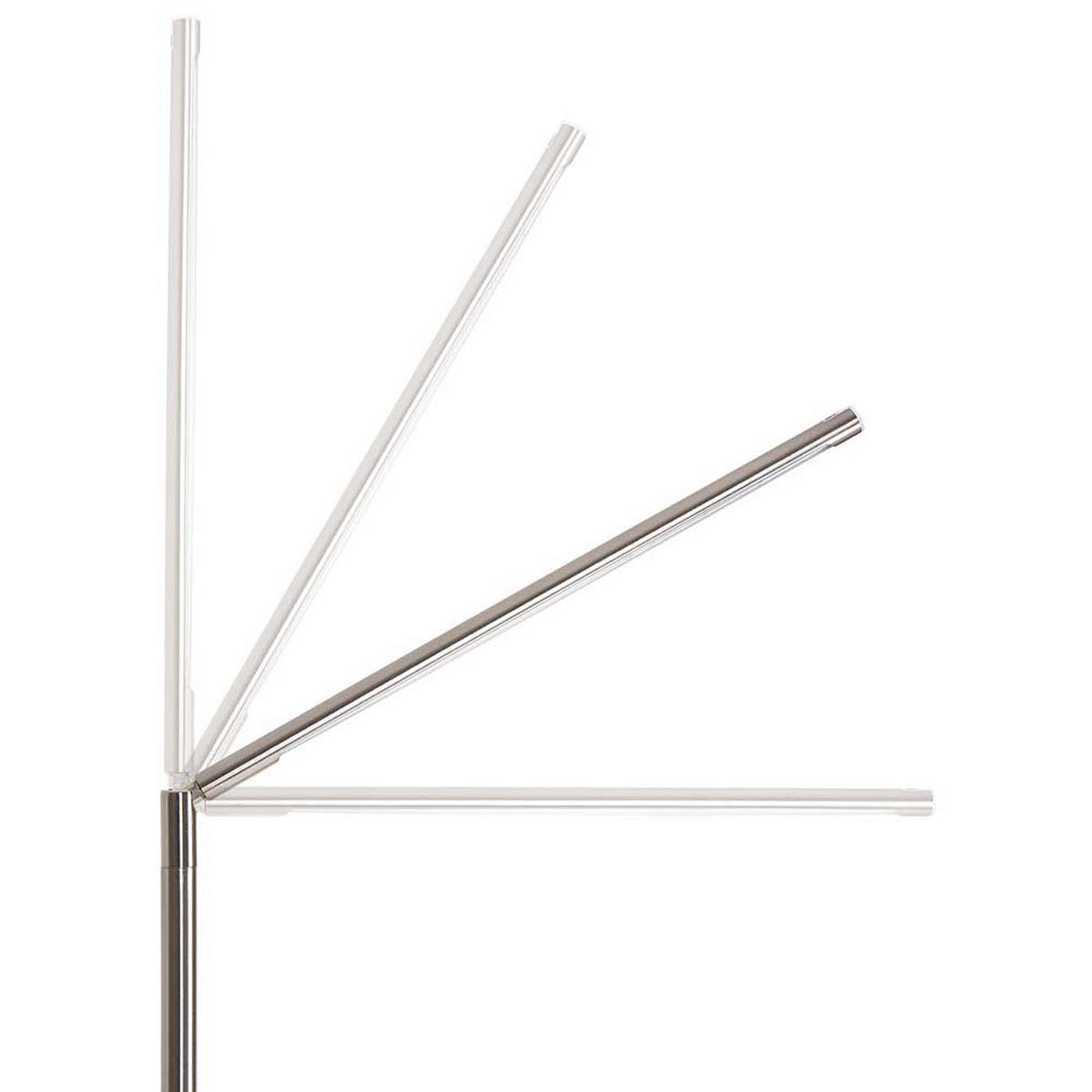 LED TISCHLEUCHTE CARLO Metall nickel-matt, dimmbar - Silberfarben, Metall (15.5/40/40cm) - Nowa