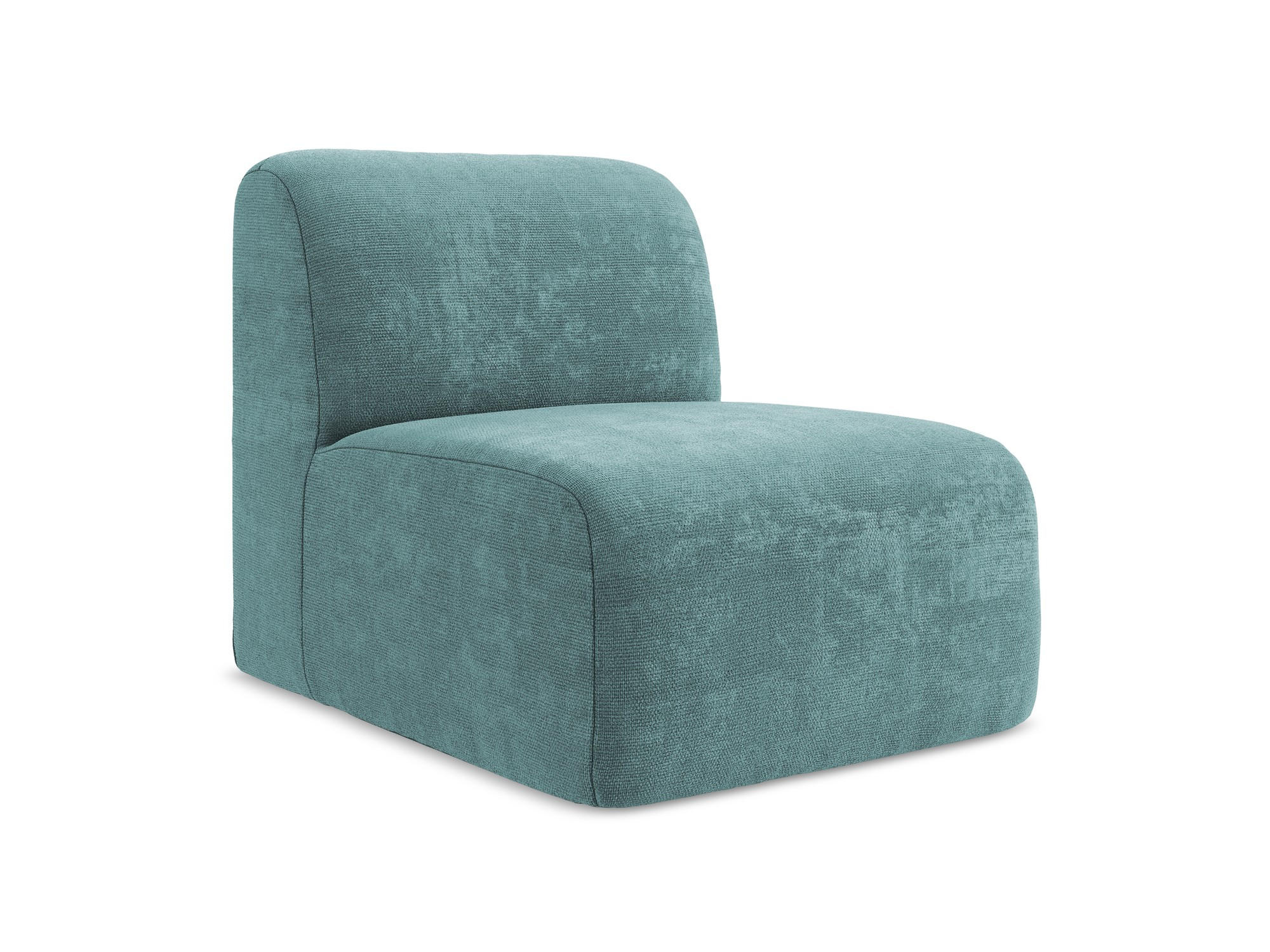 SOFAELEMENT Chenille Stoff Blau - Blaugrau/Schwarz, Holzwerkstoff/Kunststoff (70/75/94cm) - Makamii