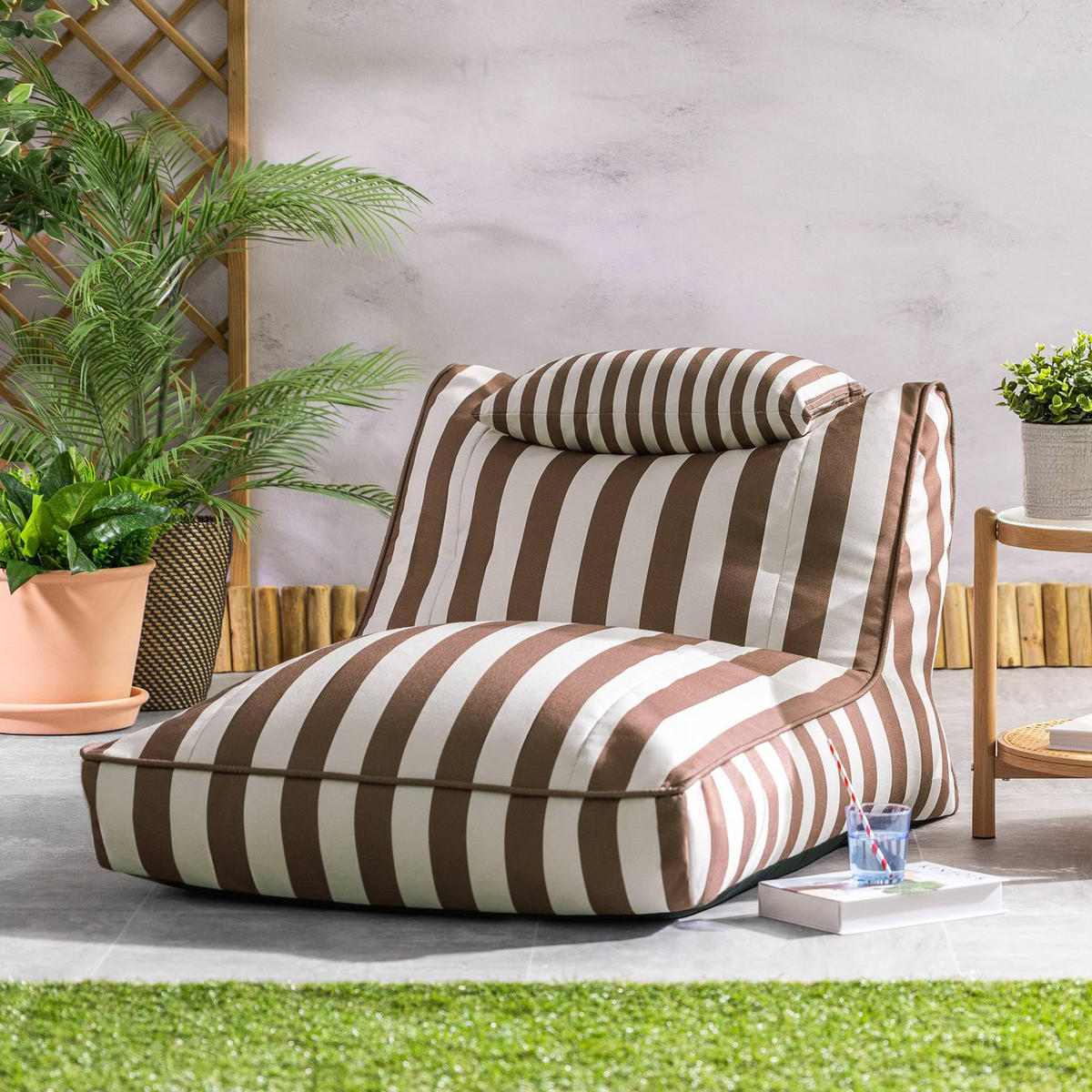 SITZSACK Liege Indoor Outdoor Nova - Braun, Textil (84/68/108cm) - icon