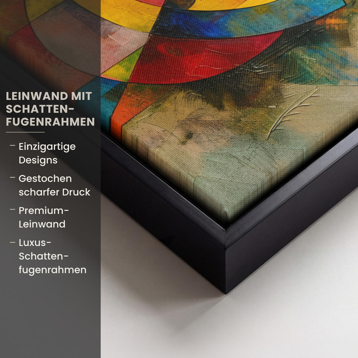 LEINWAND Bilder mit Rahmen - Kunst - Abstrakt - Modern - 40x30 - Gelb, Textil (40/30cm) - MuchoWow