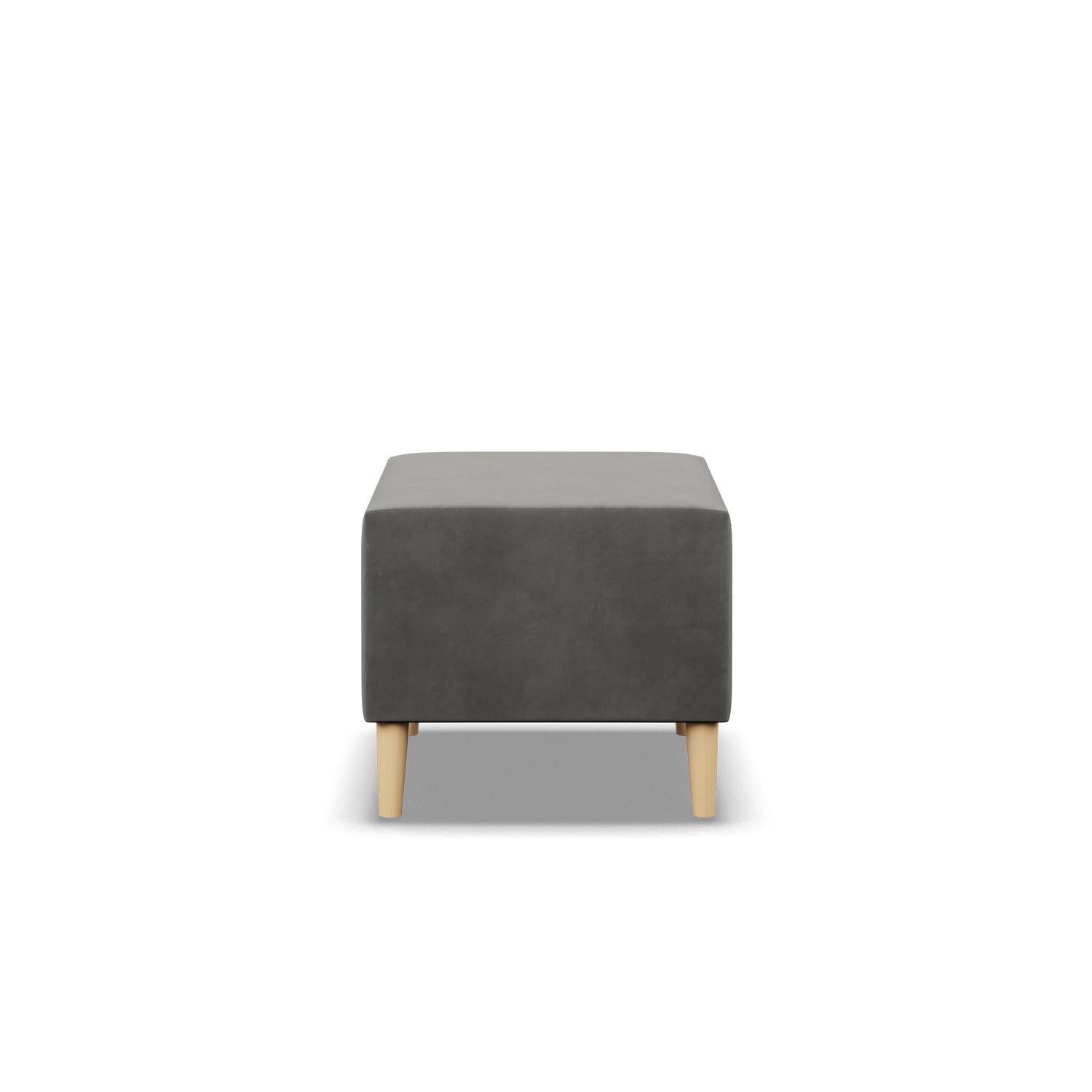 SITZPOUF 50 X 50 BLANK, Hellgrau - Hellgrau, Textil (51/40/51cm)