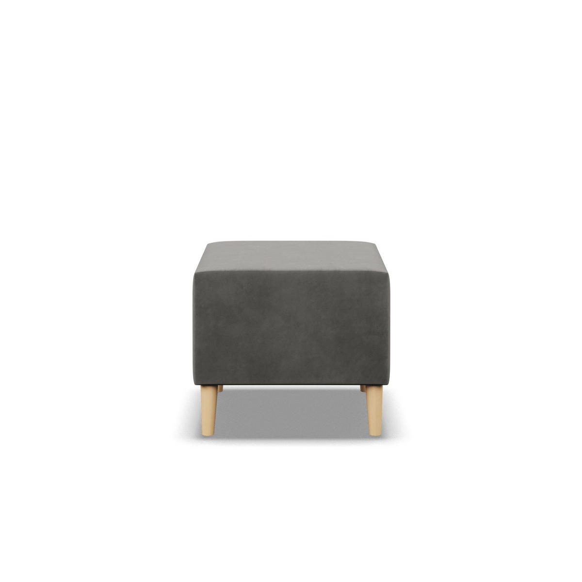 SITZPOUF 50 X 50 BLANK, Hellgrau - Hellgrau, Textil (51/40/51cm)