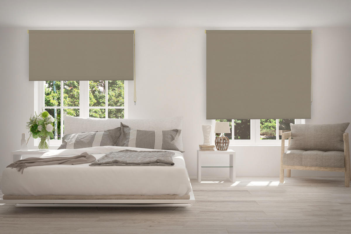 VERDUNKELUNGSROLLO - Braun, Textil (105/250/250cm) - VIEWTEX