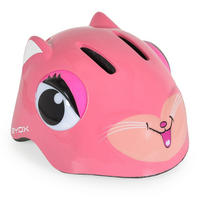 KINDERHELM Y26 Kati pink Größe S 48-54 cm, LED-Beleuchtung, 4 Löcher, einstellbar, EPS-Schale - Pink, Kunststoff (20/24cm)