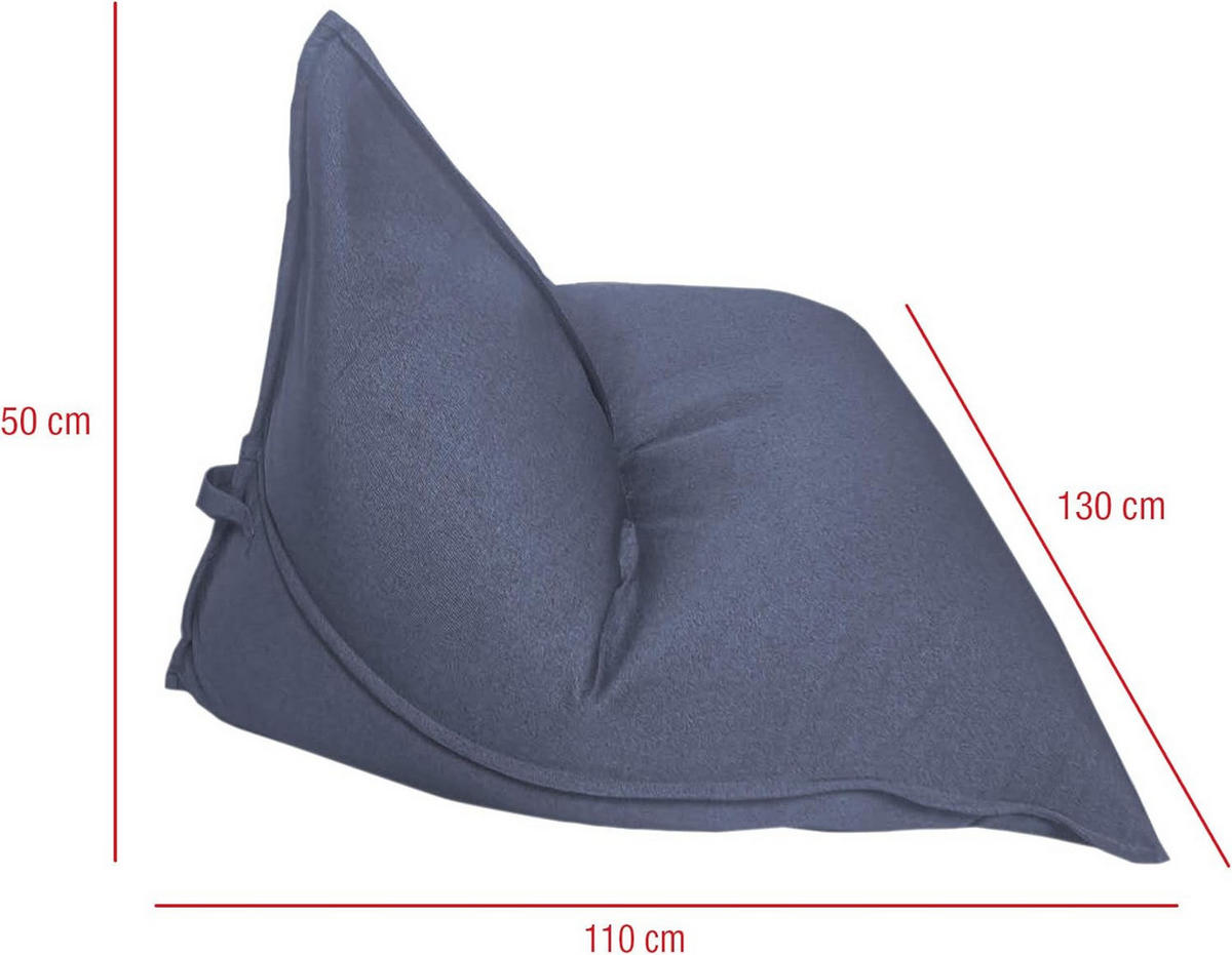 SITZSACKBEZUG Blau 130/110/50 cm - Blau, Textil (130/50/110cm) - Mobili Rebecca