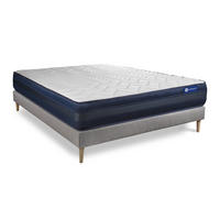 BETT Actimemo tech Memory-Schaum 160 x 200 cm h4 - Kit Bettgestell Grau - Beige/Grau, Holz (160/200cm) - ACTISOM