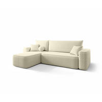 ECKSOFA Agepo Stoff Quelle - Creme, Holzwerkstoff/Textil (250/150cm) - Fun Möbel
