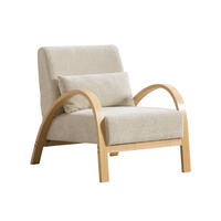 LOUNGESESSEL Chenille-Bezug mit Holzgestell, DE-42403, Beige - Beige, Holz (70/83.5/82cm) - ComfortXL