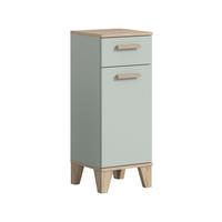 BADSCHRANK halbhoch STAR (B/H/T: ca. 34/87/31 cm) in hellgrün/hellgrün - Hellgrün, Holzwerkstoff (34/87/31cm)