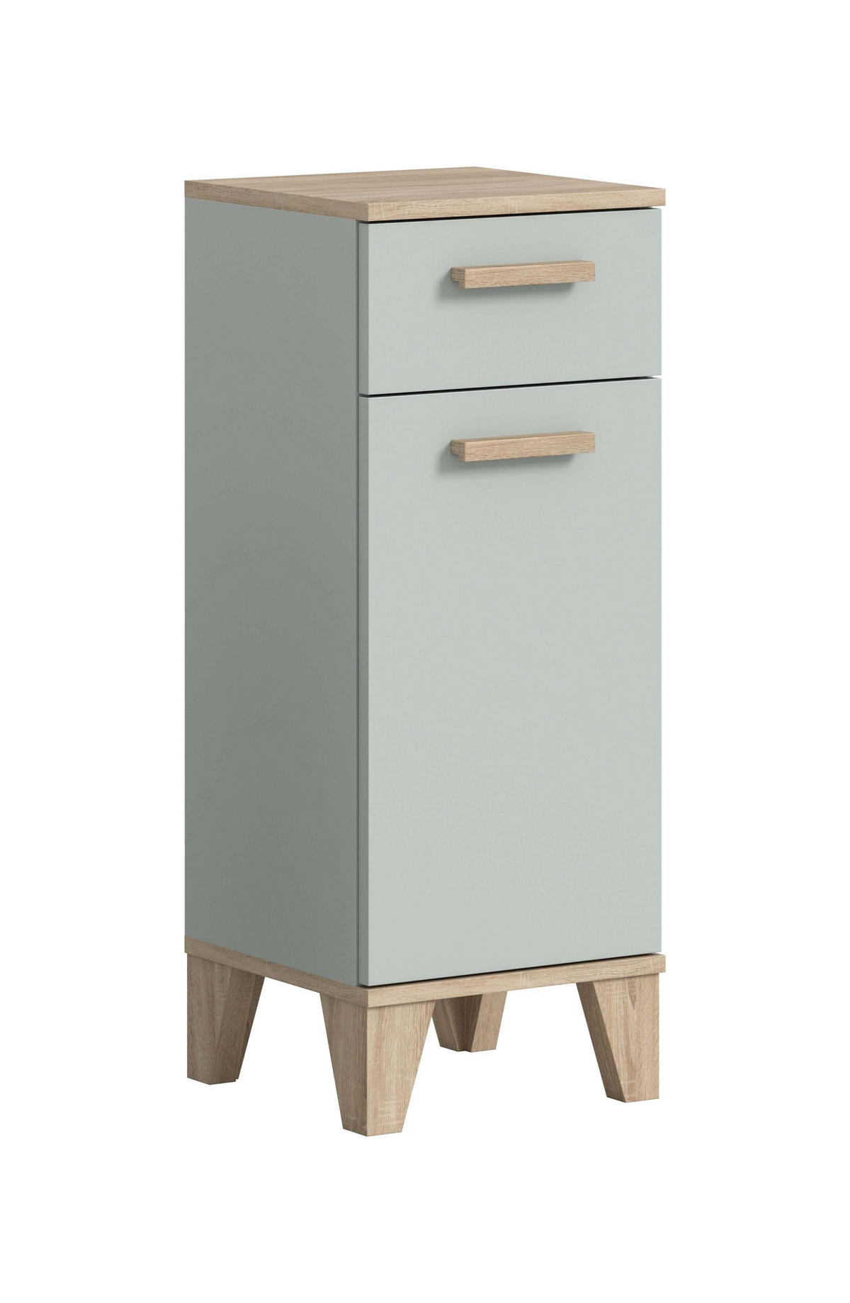 BADSCHRANK halbhoch STAR (B/H/T: ca. 34/87/31 cm) in hellgrün/hellgrün - Hellgrün, Holzwerkstoff (34/87/31cm)