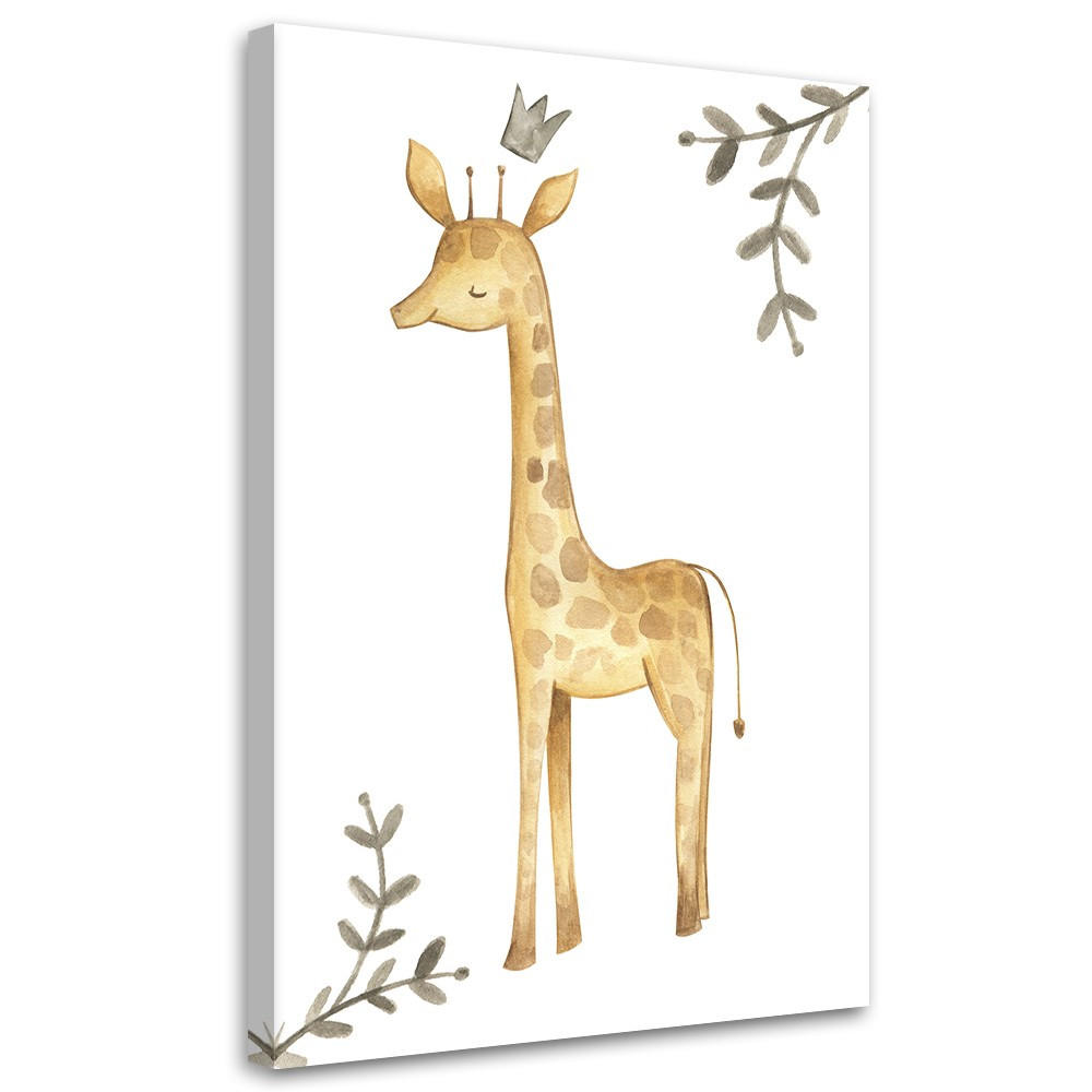 WANDBILD giraffe für kinder - Orange, Textil (40/60cm) - Feeby